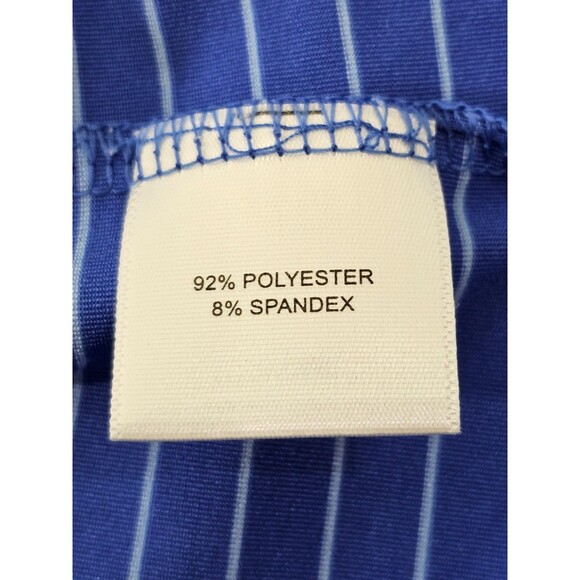 GC Men's XL Peter Millar Summer Comfort Blue Stripe Short Sleeve Polo Shirt Tee - Picture 3 of 4